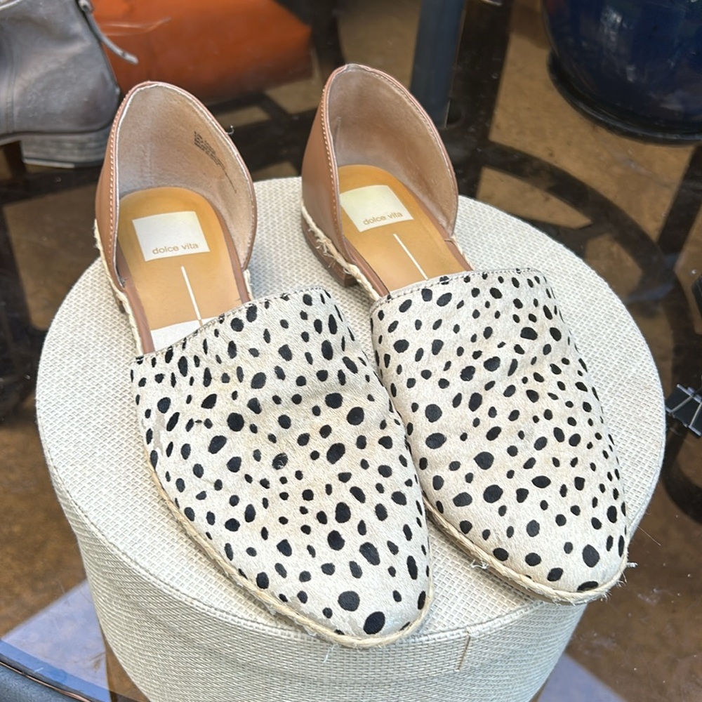 Dolce Vita Black and Cream Slip-On Loafers